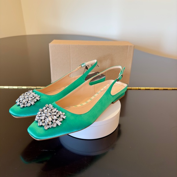 NWT Zara Luxury Spring Summer Wedding Embelished Bejeweled slingback mules/shoes - Picture 5 of 17